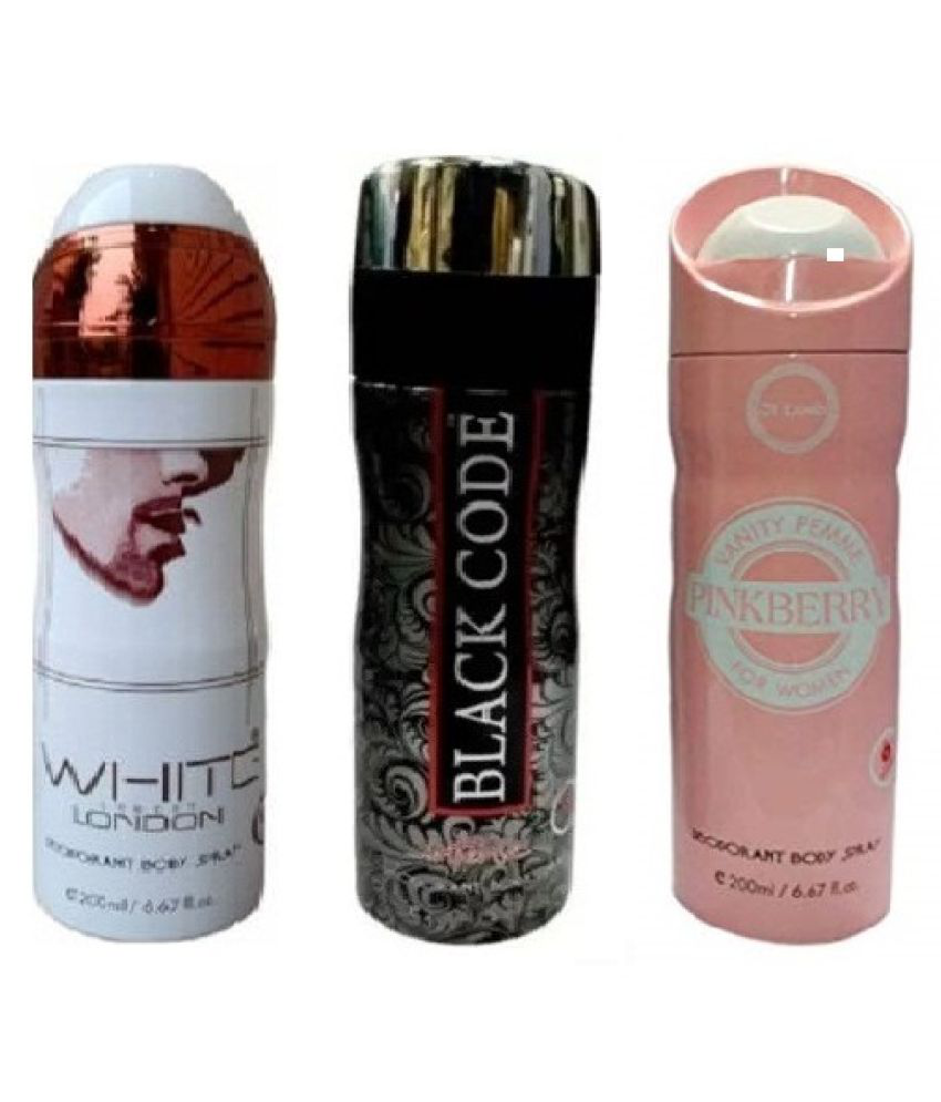     			St Louis BLACKCODE , PINKBERRY , WHITE LONDON Body Spray - For Men & Women