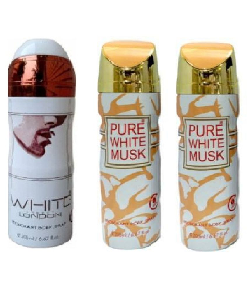     			St Louis PURE WHITE MUSK 2, WHITE LONDON Body Spray - For Men & Women