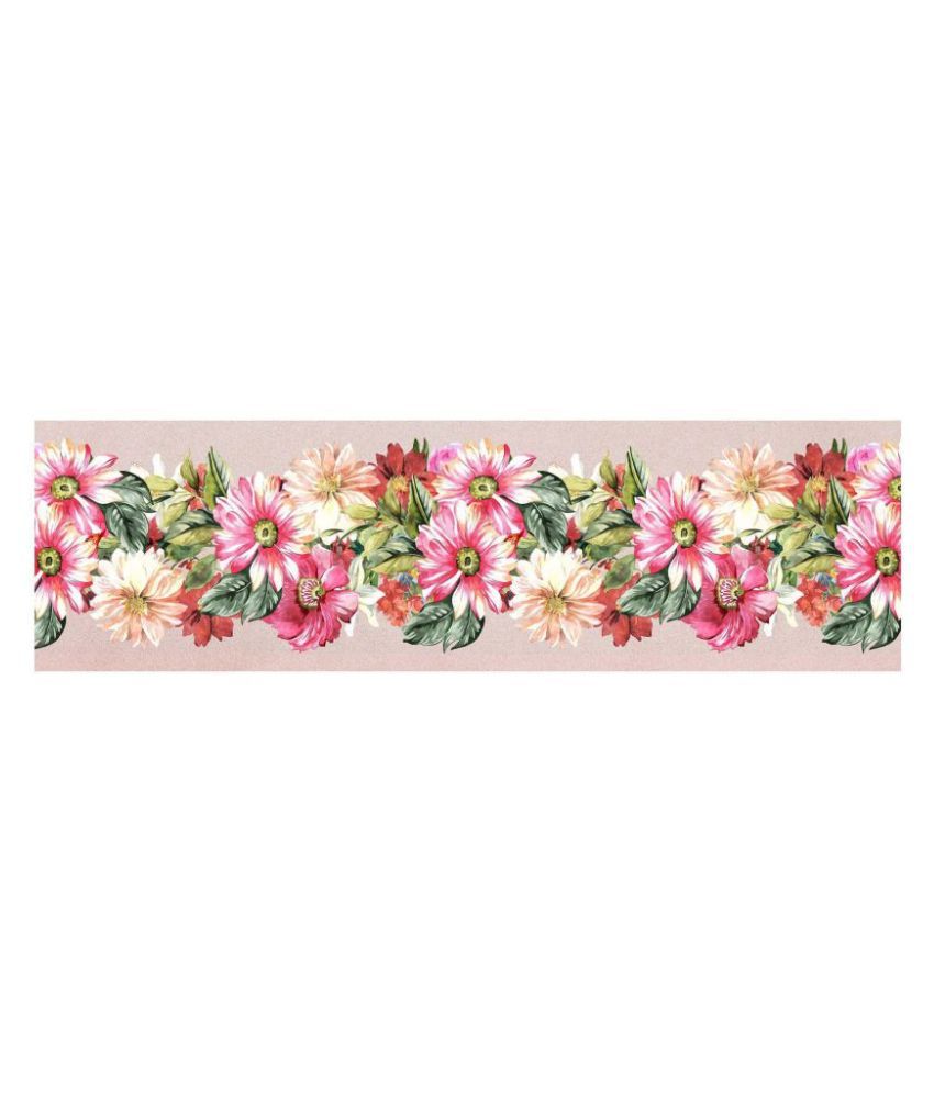     			WallDesign Pretty Daisies Flowers - 14 cm W x 153 cm L Floral Sticker ( 153 x 14 cms )