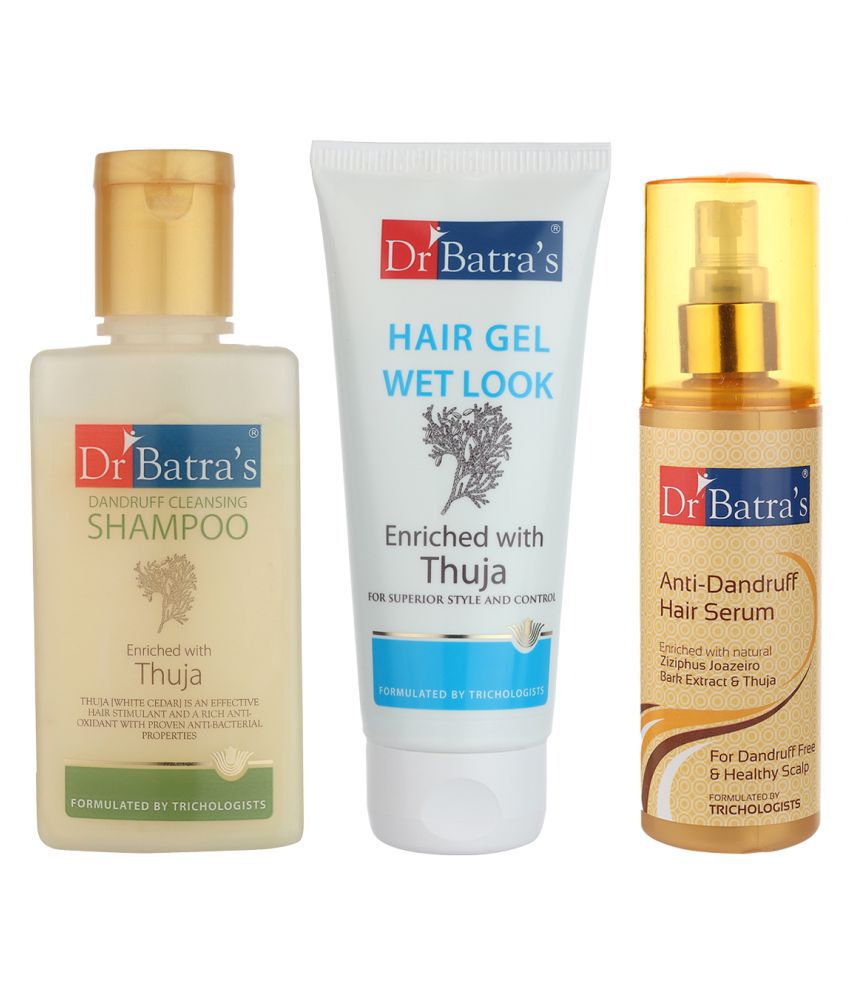 Dr Batra's Dandruff Cleansing Shampoo - 100 ml, Hair Gel - 100 gm and Anti Dandruff  Hair Serum (Pack of 3 For Men): Buy Dr Batra's Dandruff Cleansing Shampoo -  100 ml,