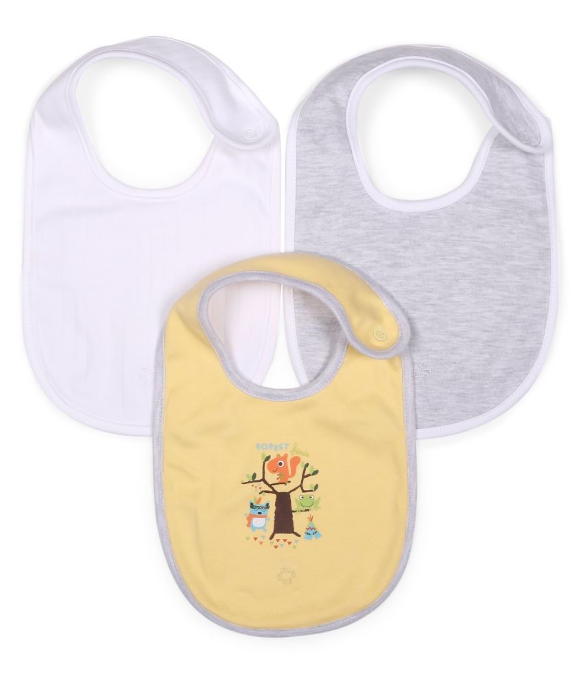     			My Milestones Multi-Colour Cotton Bibs - Set of 3