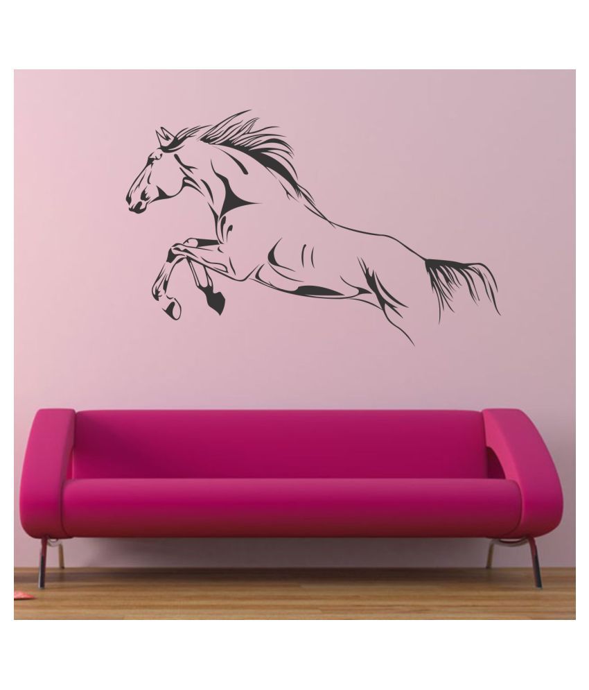     			Asmi Collection Beautiful Running Horse Wall Sticker ( 65 x 100 cms )