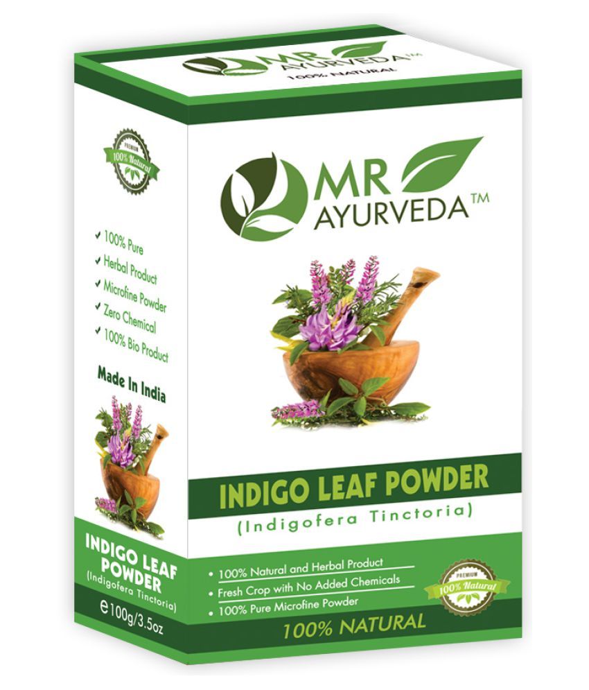     			MR Ayurveda 100% Organic Indigo Leaves Powder Herbal Henna 100 g