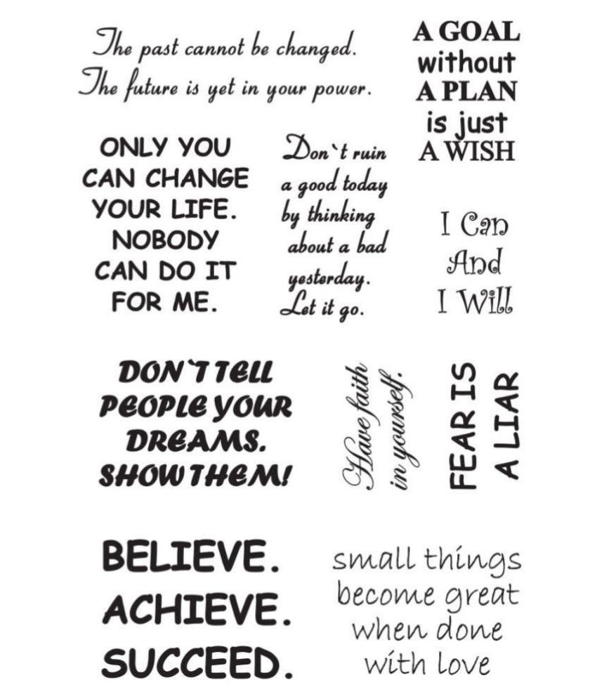 Motivational Quotes Rubber stamp craft: Buy Online at Best Price in ...