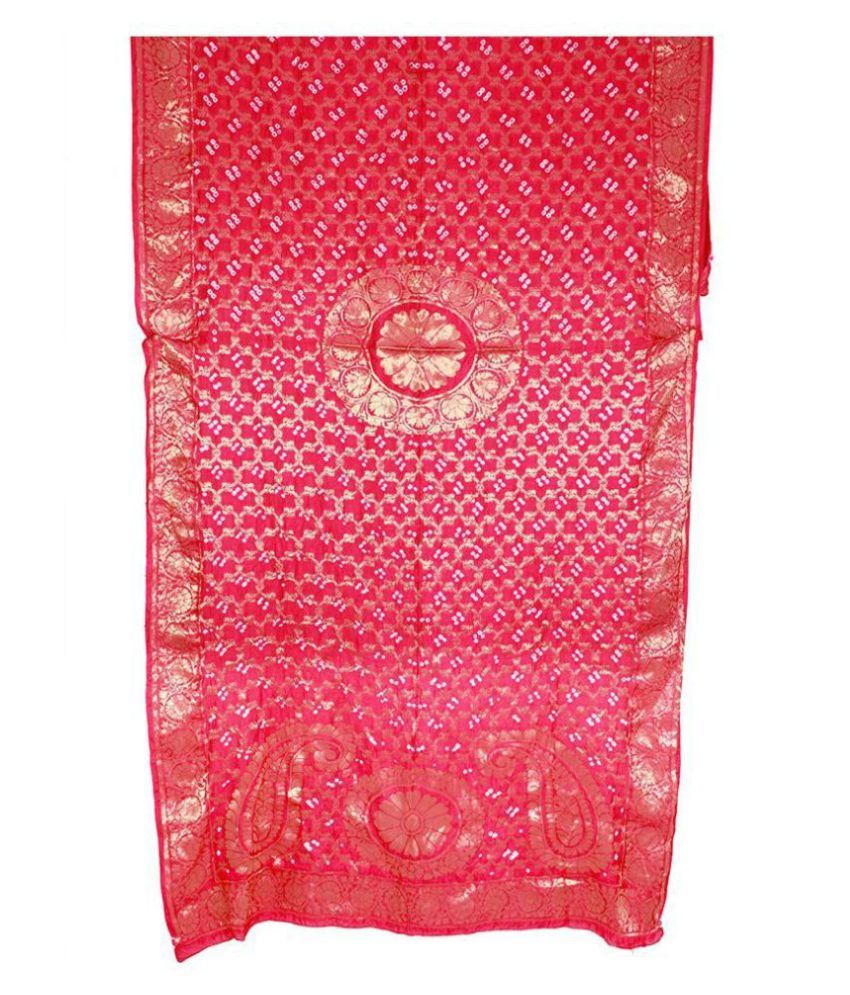     			Raj Pink Banarasi Silk Banarasi Dupatta - Single