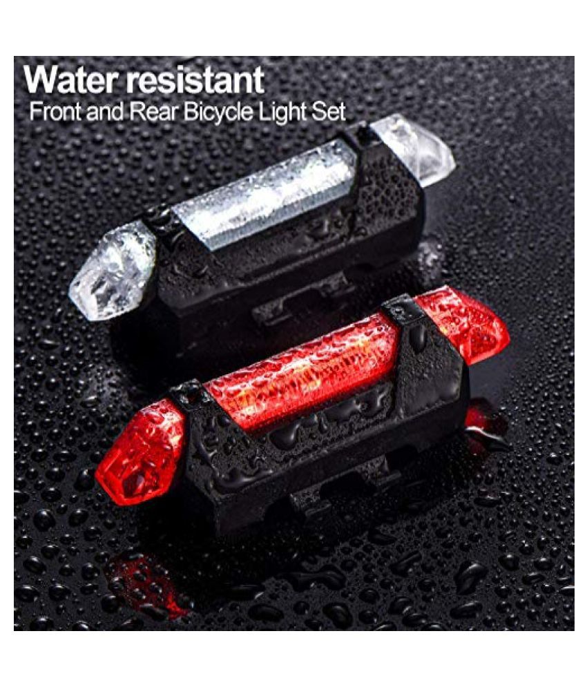 Bicycle Lights Combo Pack/Rechargeable/Multiple Light Modes/Waterproof