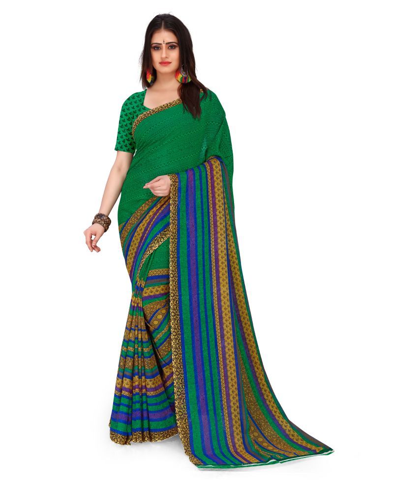     			ANAND SAREES - Multicolor Georgette Saree With Blouse Piece (Pack of 1)