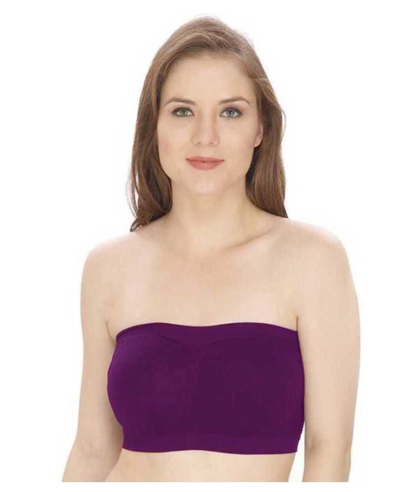     			ComfyStyle Cotton Lycra Non Padded Women's Tube Bra ( Maroon )