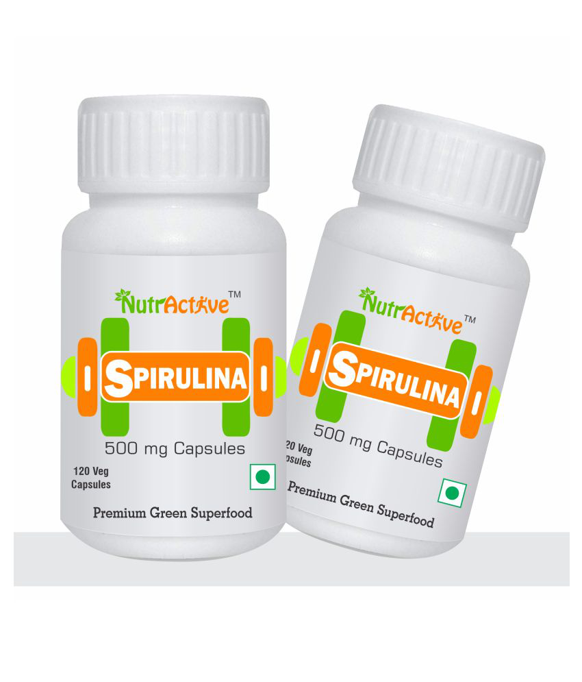     			NutrActive Spirulina 500mg Capsule 240 no.s Pack of 2