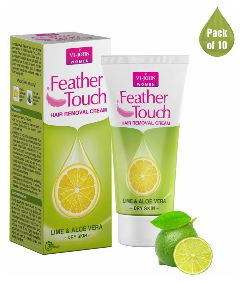     			VI-JOHN Feather Touch Hair Removal Cream Lime (40 gm Each) Cream (400 g, Set of 10)