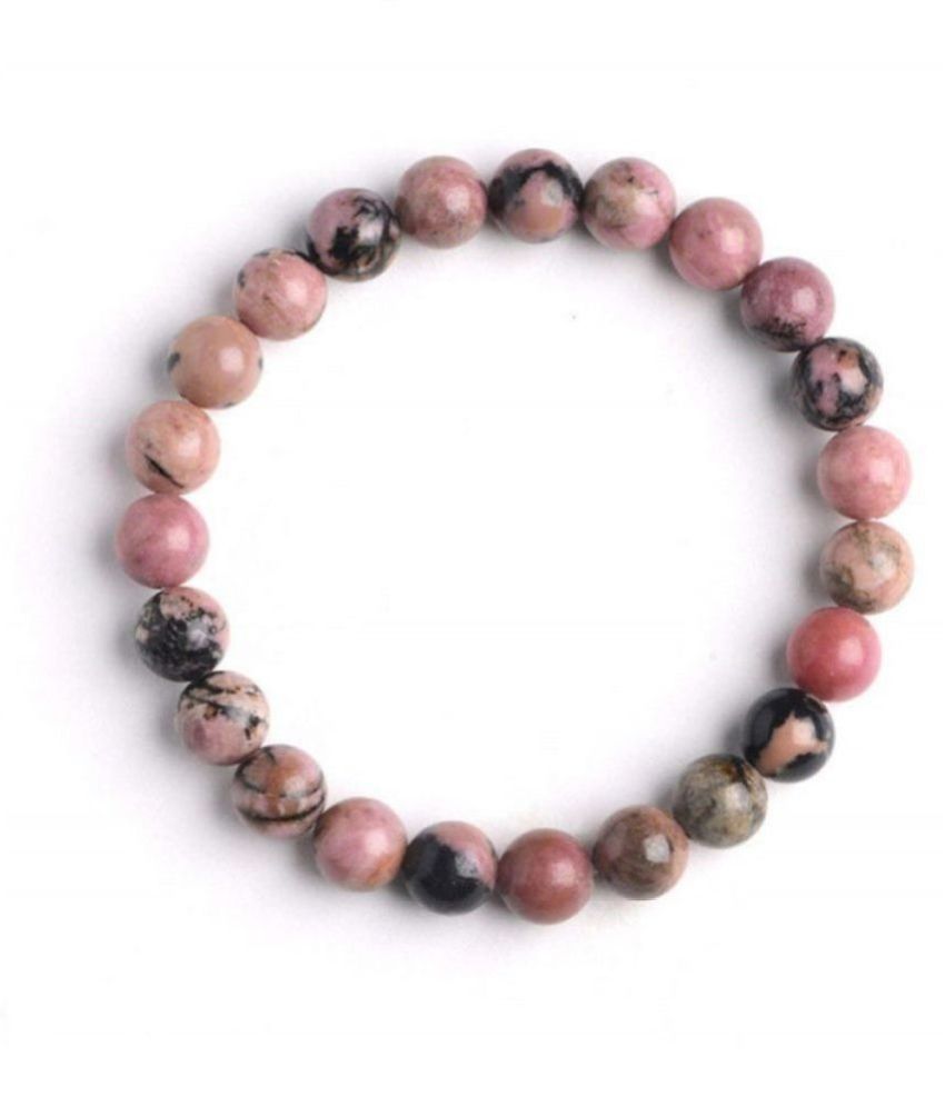     			8mm Pink Rhodonite Natural Agate Stone Bracelet