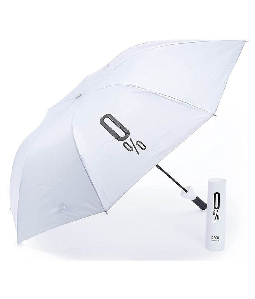     			Deco White 3 Fold Umbrella