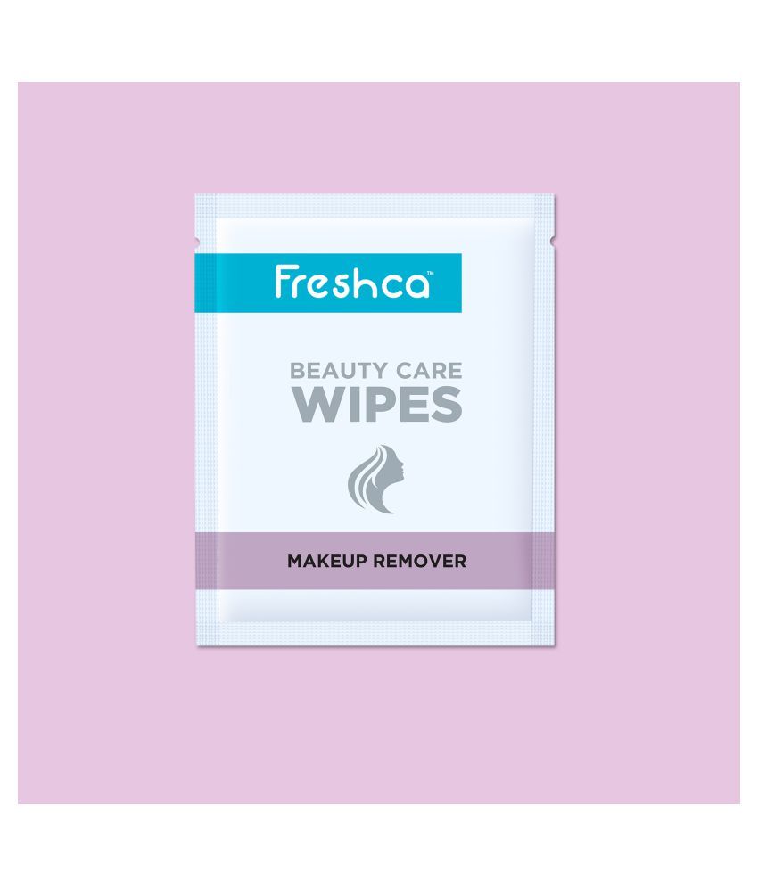 Freshca Makeup Remover Wet Wipes Single Sachet 10 Pcs (Pack of 5