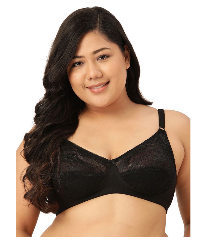     			Leading Lady Cotton T-Shirt Bra - Black Single