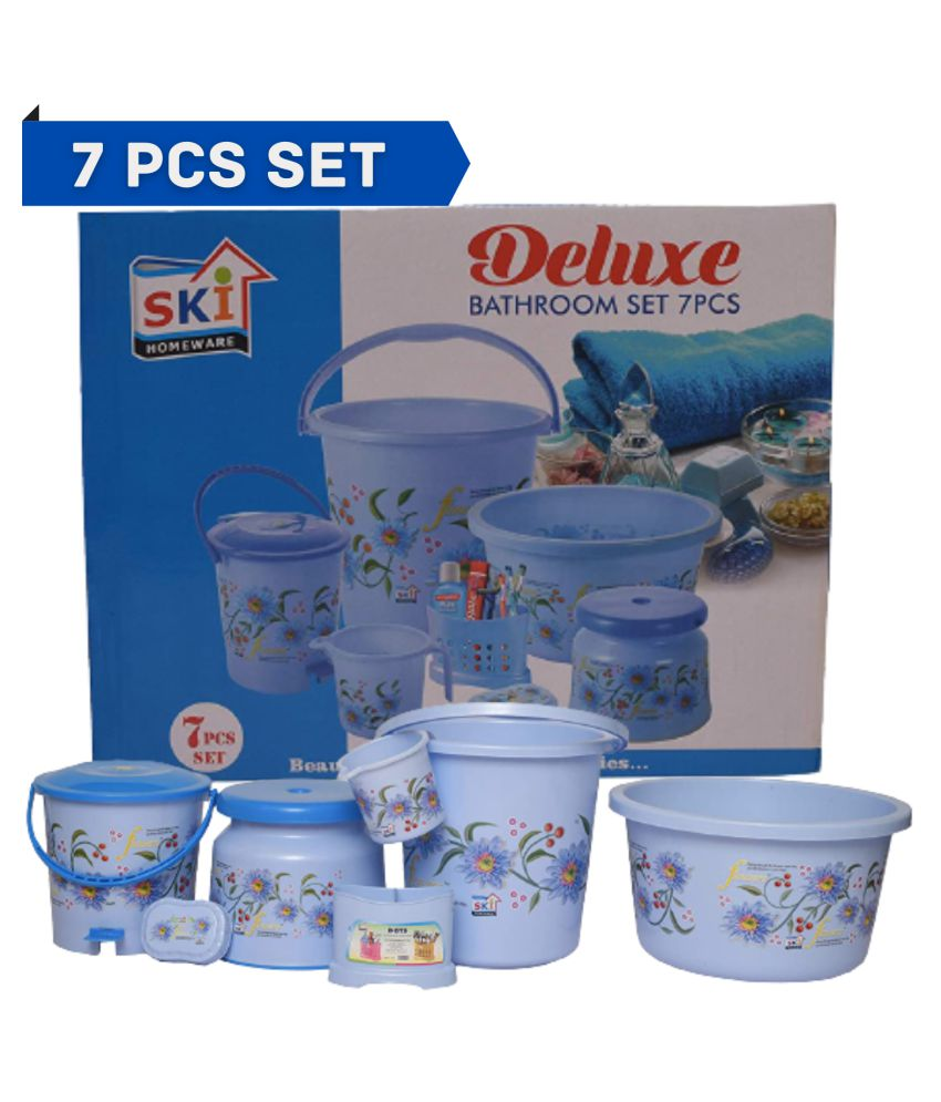 Orca Plastic Bathroom Bucket Set Muticolor Buy Orca Plastic