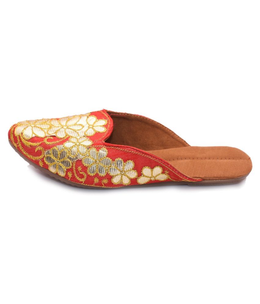     			Raj Orange Ethnic Footwear