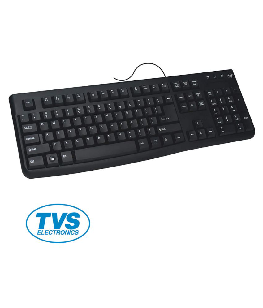 TVS Champ Plus Black USB Wired Desktop Keyboard Elegant and Durable