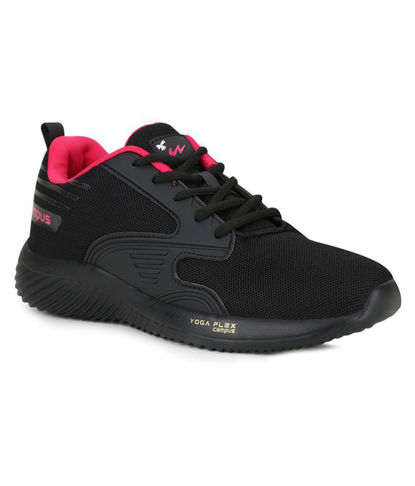     			Campus Black Running Shoes