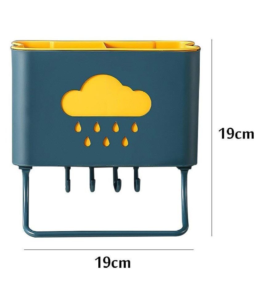 Plastic Wall Mounted Kitchen Cutlery, Spoon Fork, Knife, Chopstick Holder Organizer Stand With