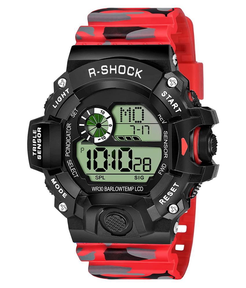     			Redux - Red Resin Digital Men's Watch