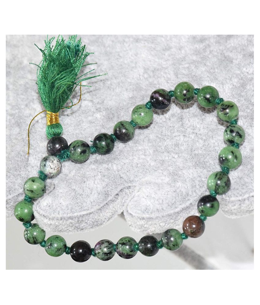     			Ruby Zoisite sumarni 27 Beads Round Crystal/Stone Knotted bracelet/sumarni for Unisex
