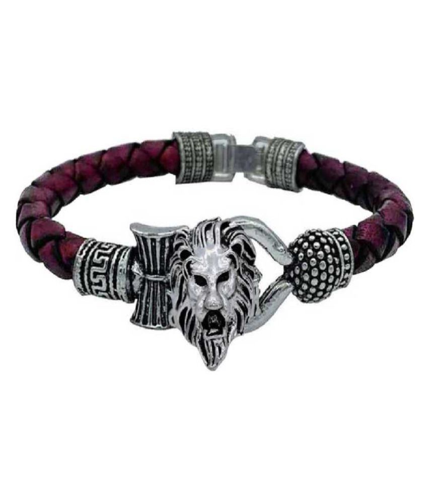     			Tevatiya's Designer Silver Lion Bracelet For Men and Women