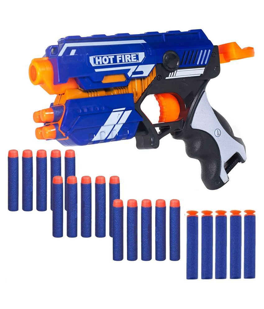     			WISHKEY Plastic Blaze Storm Manual Soft Bullet Gun Toy with 20 Safe Soft Foam Bullets, Fun Target Shooting Battle Fight Game For Kids (Pack Of 1, Multicolor)