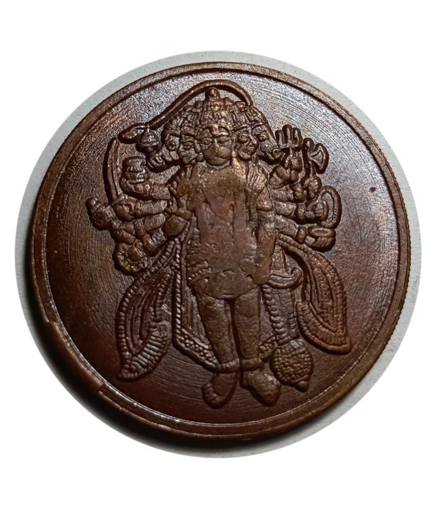     			LORD PANCHMUKHI HANUMAN EAST INDIA COMPANY ANNA 1818 MATA COIN (LUCKY COIN)