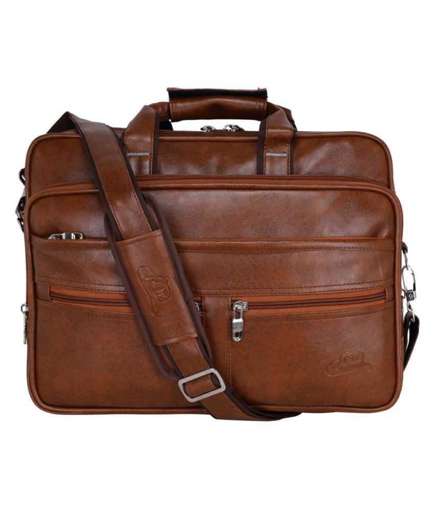 Leather Gifts Professional Tan P.U. Office Bag