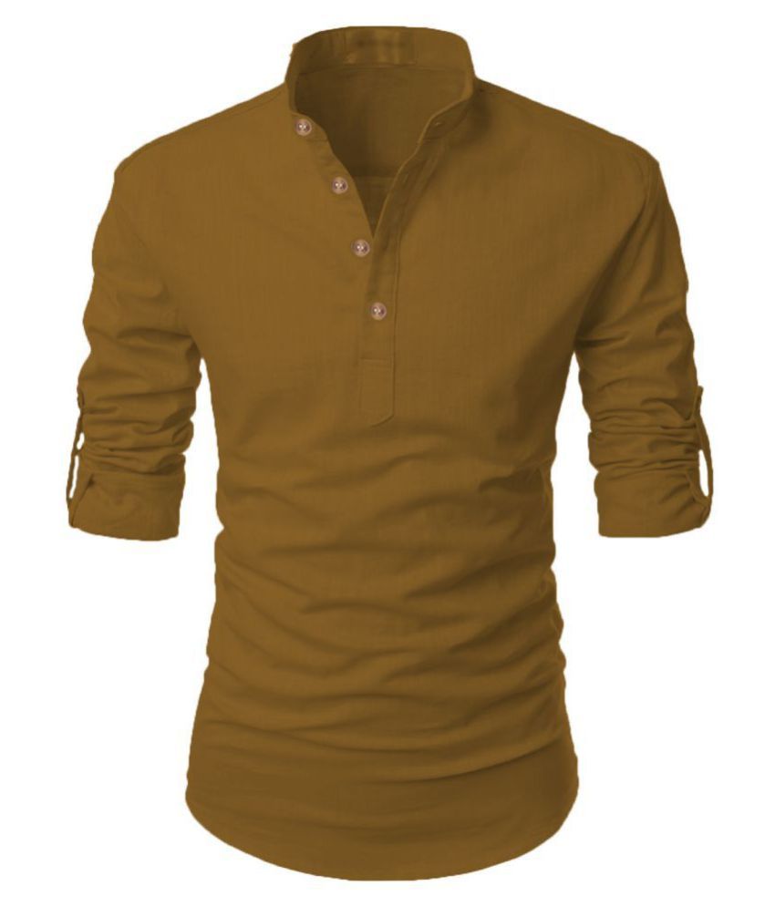     			Vida Loca Gold Cotton Kurta Single