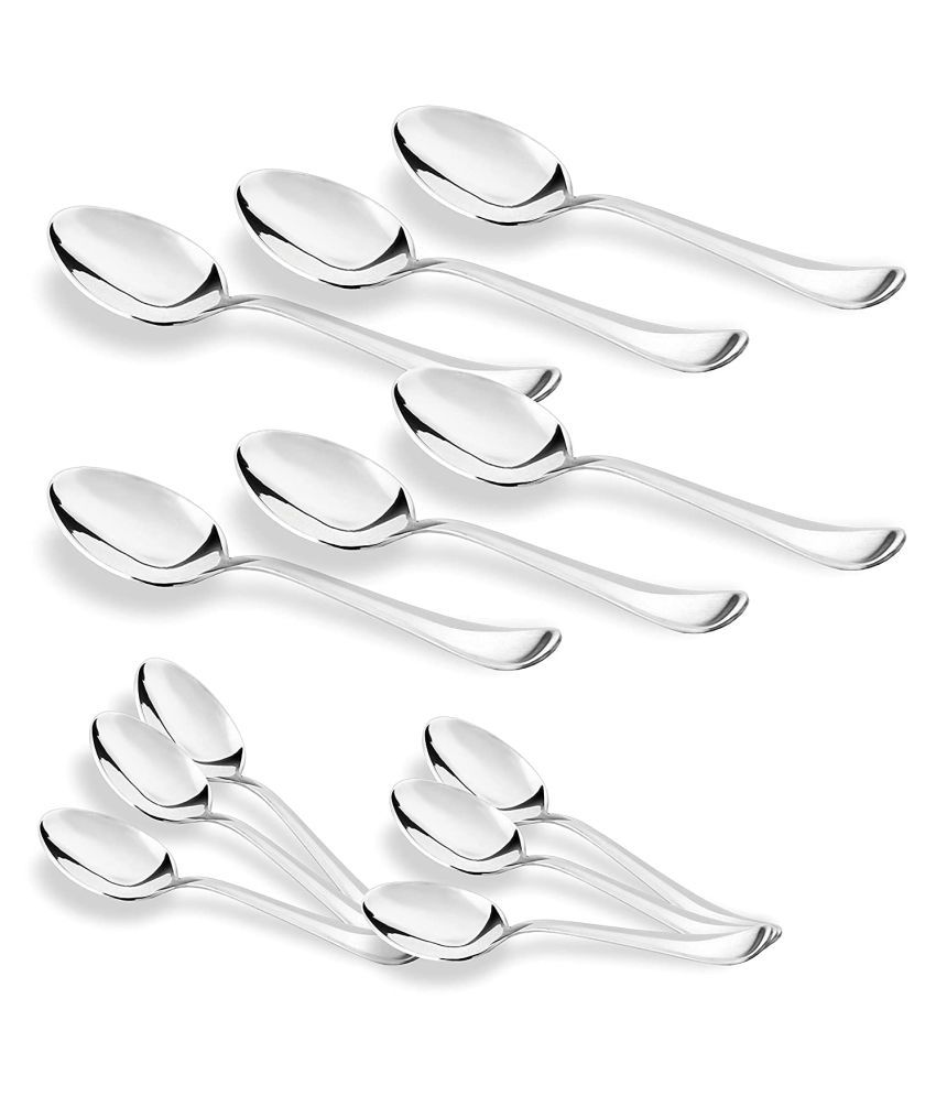     			aurapuro 12 Pcs Stainless Steel Baby Spoon