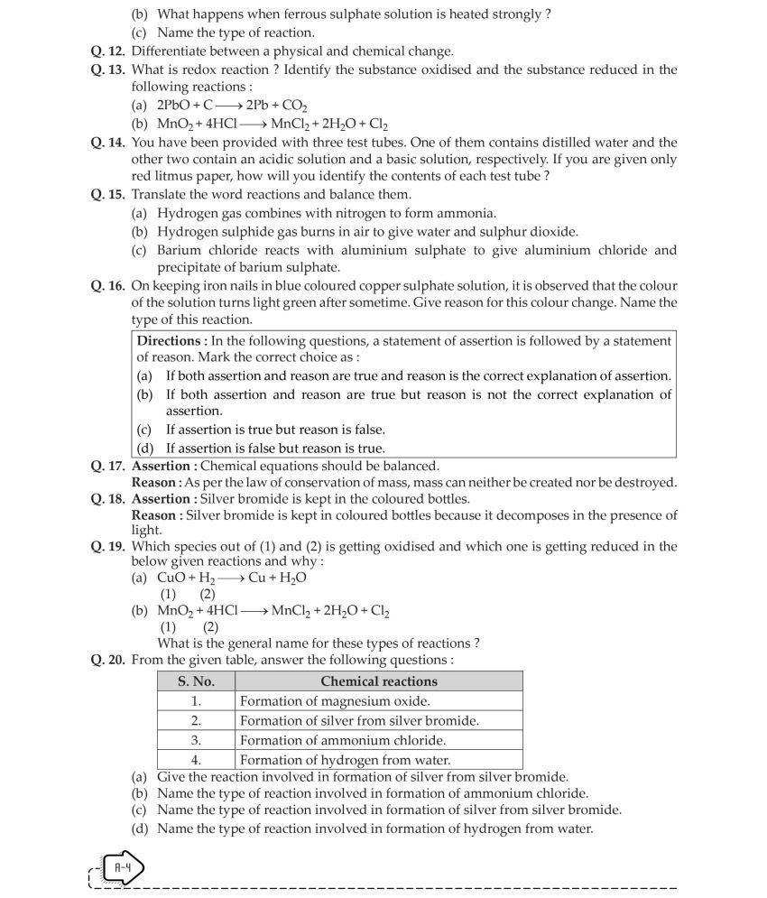 Chapterwise Worksheets for CBSE Class 10 - Practice Book of (Science ...