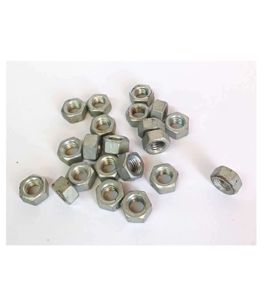 Hexagon Nuts Thread 8mm (20pcs) (Silver)