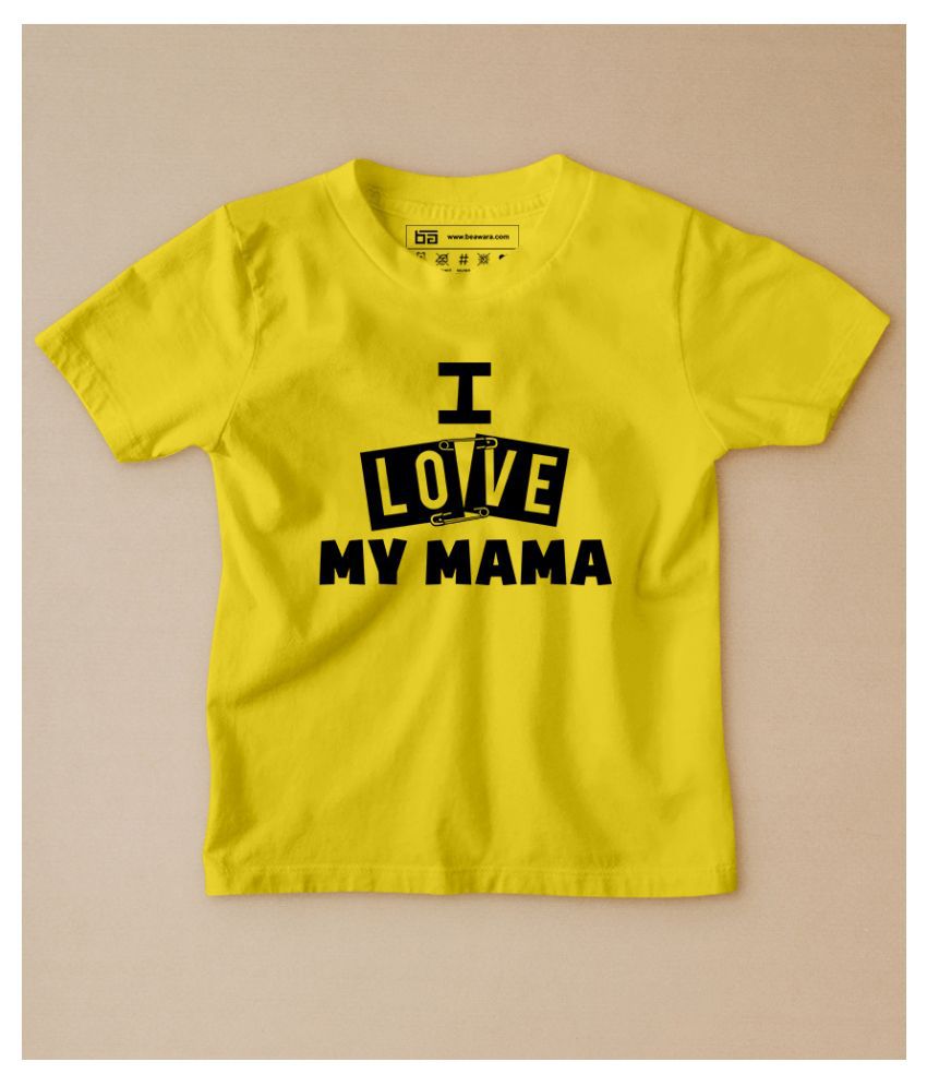     			Be Awara - Yellow Cotton Boy's T-Shirt ( Pack of 1 )
