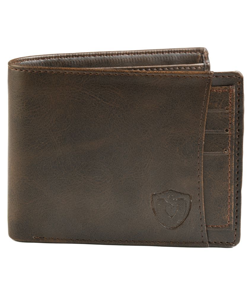    			Keviv Leather Brown Casual Regular Wallet