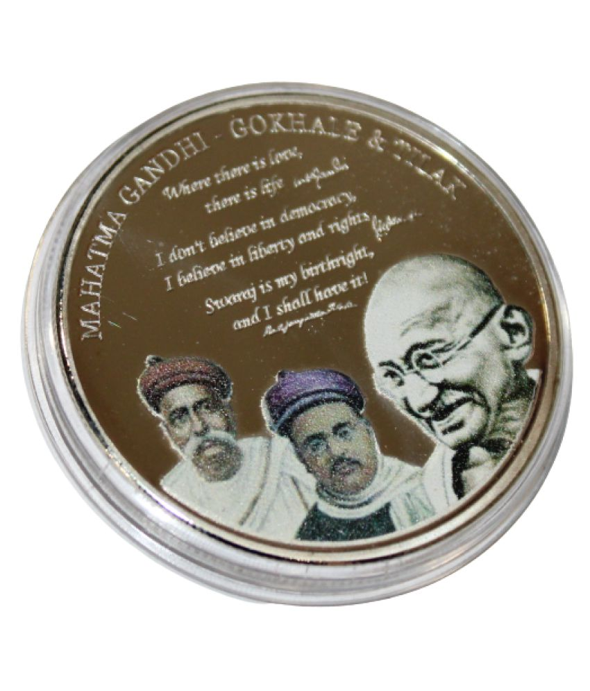     			newWay - Pillars of Indian Freedom Movement - Gandhi , Gokhale & Tilak - Commemorative Coin 1 Numismatic Coins