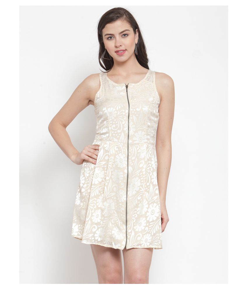 MARIE LUCENT Polyester Beige A- line Dress - Single - Buy MARIE LUCENT ...
