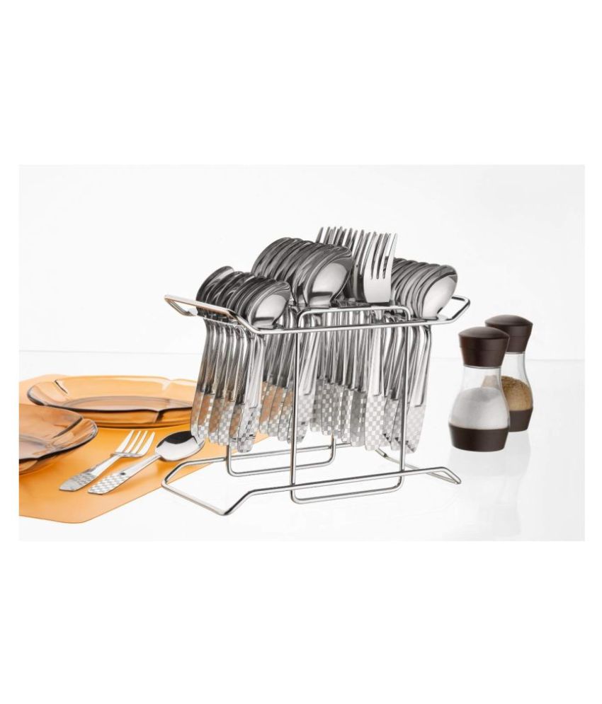     			Arni - Stainless Steel 24 Pcs Cutlery Set With Stand