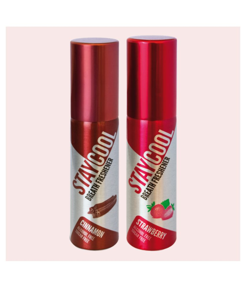     			StayCool (1 Spicy + 1 Fruity) Breath Freshener Cinnamon , Strawberry 40 mL Pack of 2