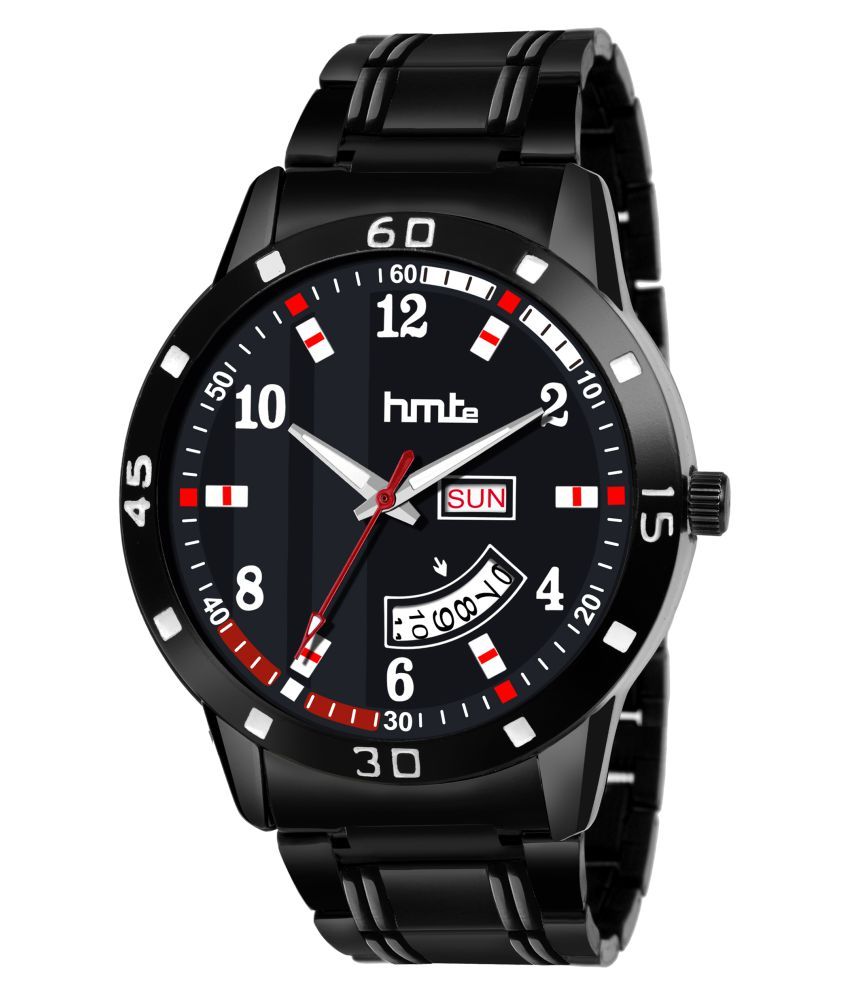     			HMTe - Black Metal Analog Men's Watch