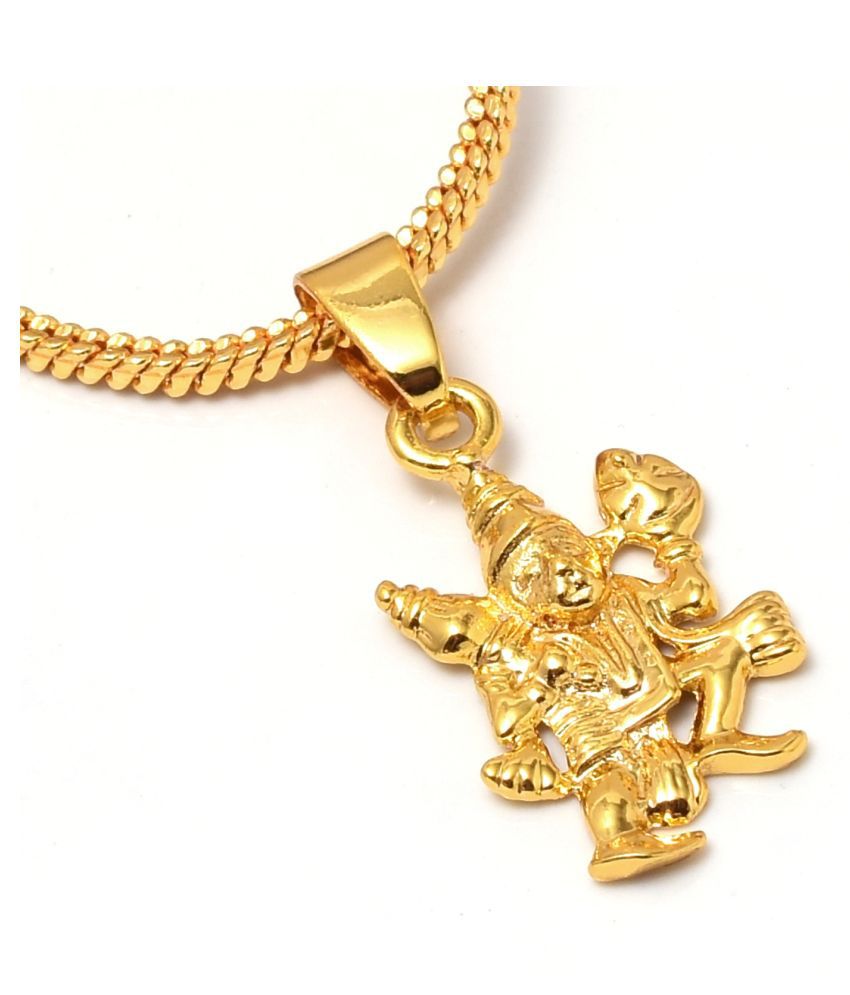     			Jewar Mandi Lord Hanuman Ji  Golden Gold Plated Beautiful Pendant Jewelry for Men and Women 7615