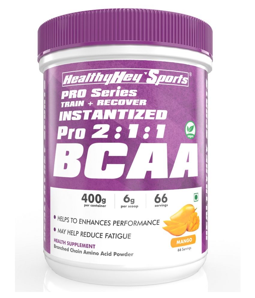     			HEALTHYHEY NUTRITION BCAA Powder Instantized 2:1:1 - 66 servings 400 gm