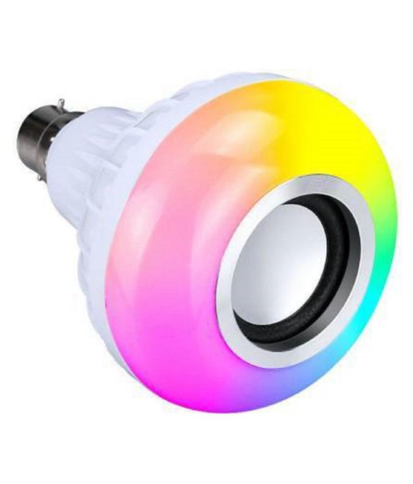     			Light Bulb, E27 & B22 LED Light Bulb With Bluetooth Speaker RGB Self Changing Colo