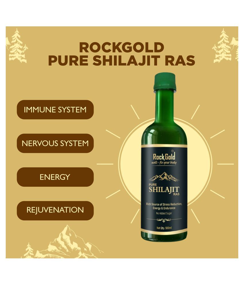 Rock Gold Pure Shilajit Ras General Wellness For Men Women 500 Ml Minerals Syrup Buy Rock Gold Pure Shilajit Ras General Wellness For Men Women 500 Ml Minerals Syrup At