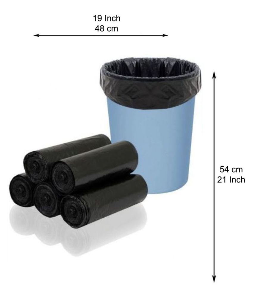 Dustbin Cover Trash Waste Disposal Garbage Bags Medium 19 x 21 Inches