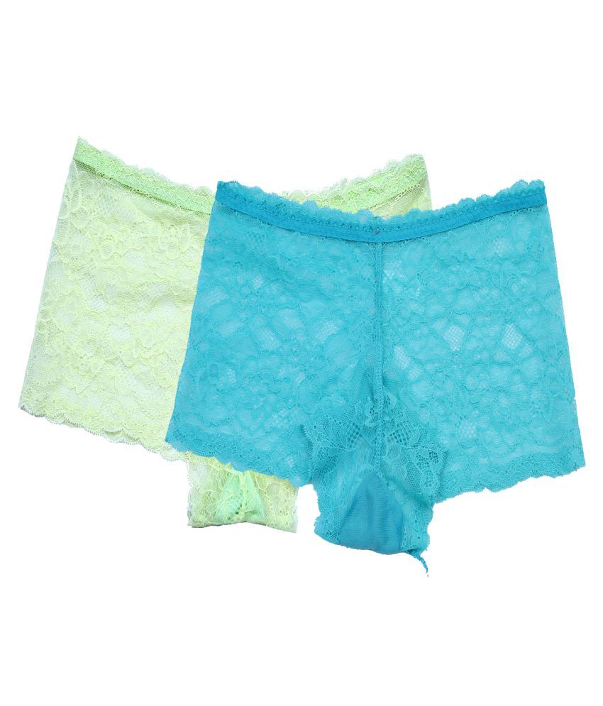     			Elina Pack of 2 Lace Women's Thongs ( Multi Color )