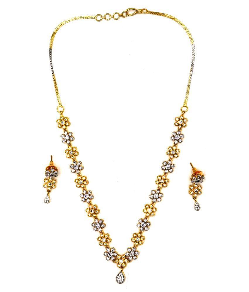 Mirraw Silver Alloy Necklace Sets Jewellery For Womens & Girls For