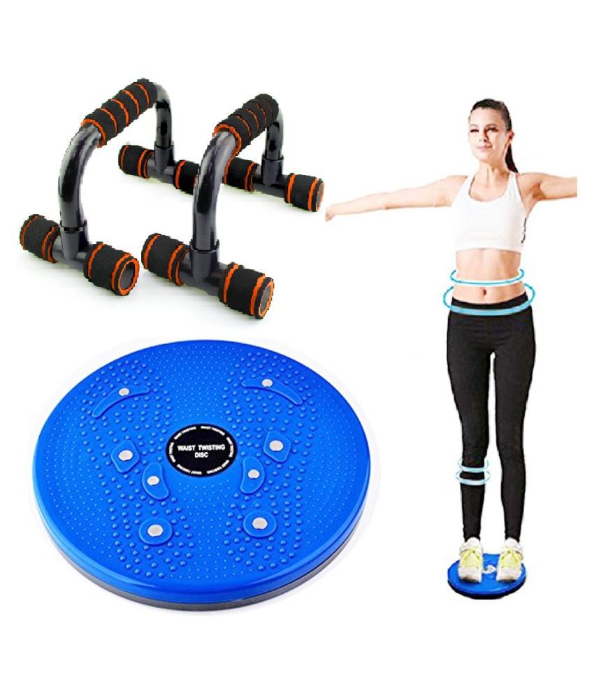 Twister & PushUp Stand Combo (2PC SET) Abdominal Exercise Equipment Chest Dips Workout Home Gym