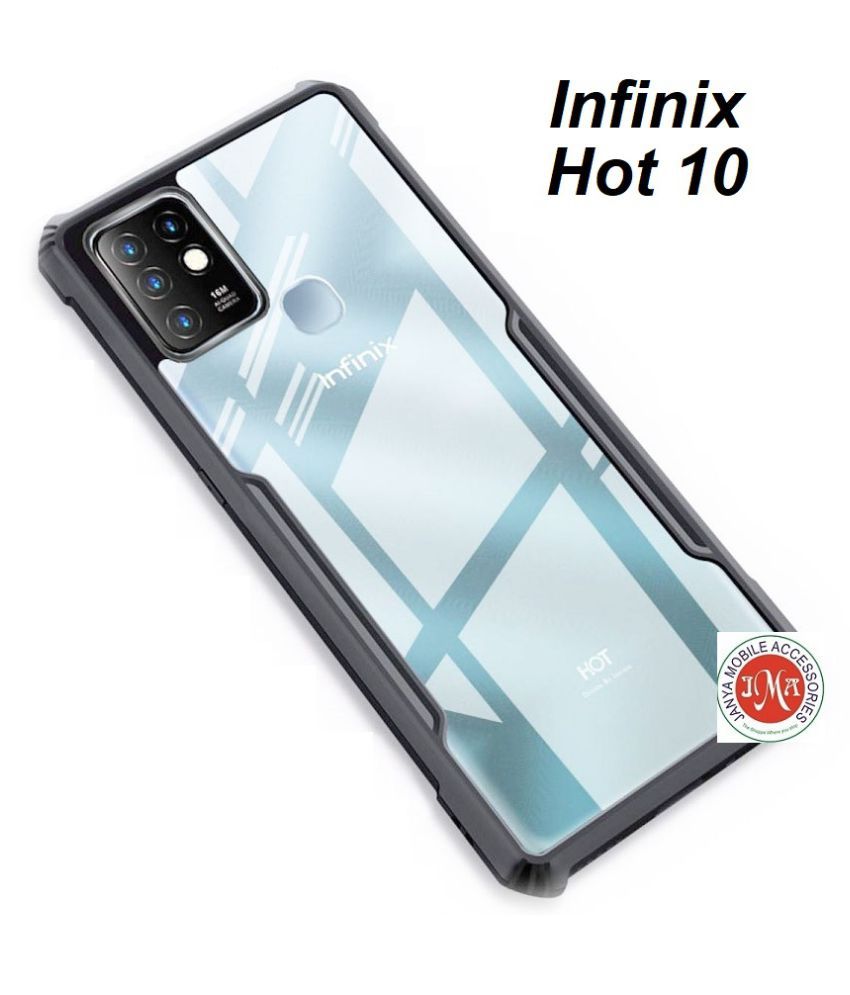     			Infinix Hot 10 Shock Proof Case JMA - Transparent Hybrid TPU Bumper Case