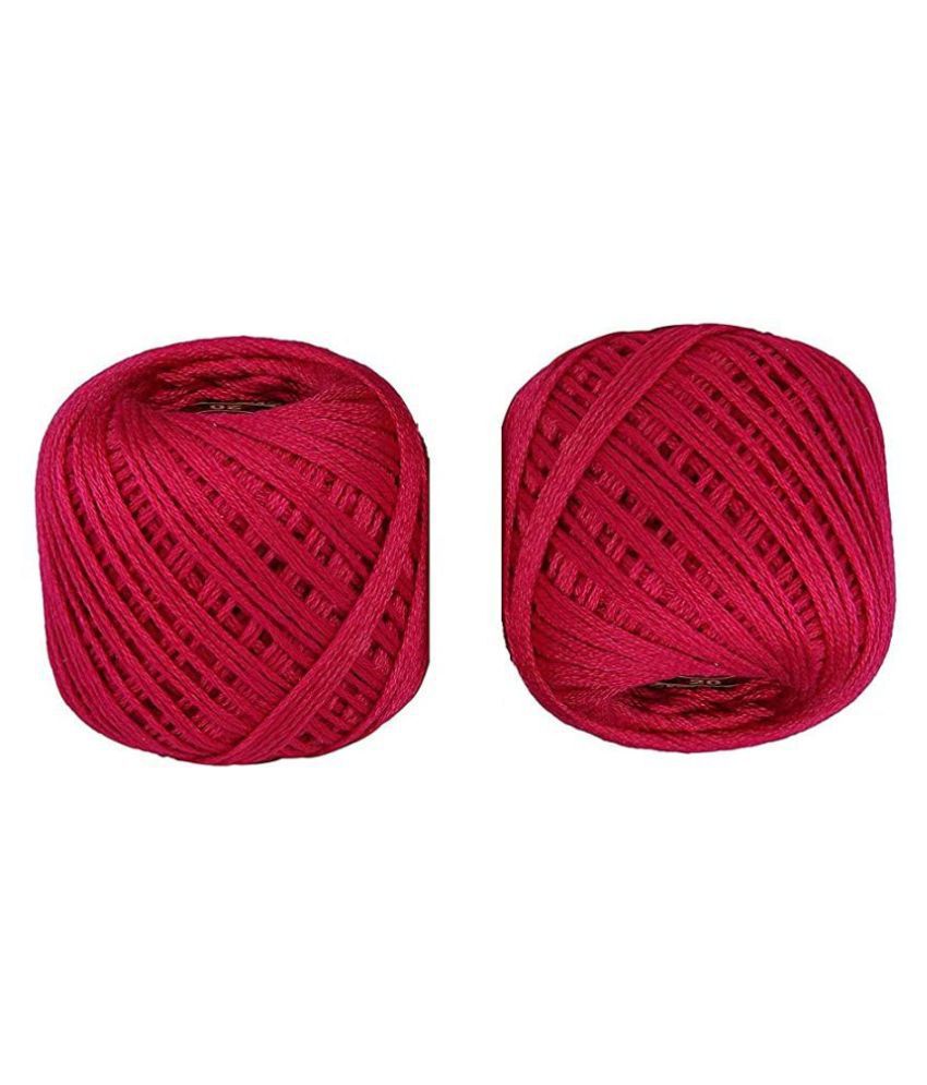     			PRANSUNITA Mercerized Knitting Cotton Crochet Cotton Yarn Big Thread Balls -532 Yds, Pack of 2 pcs, Crochet Yarn for Beginners and Experienced Crochet Enthusiast
